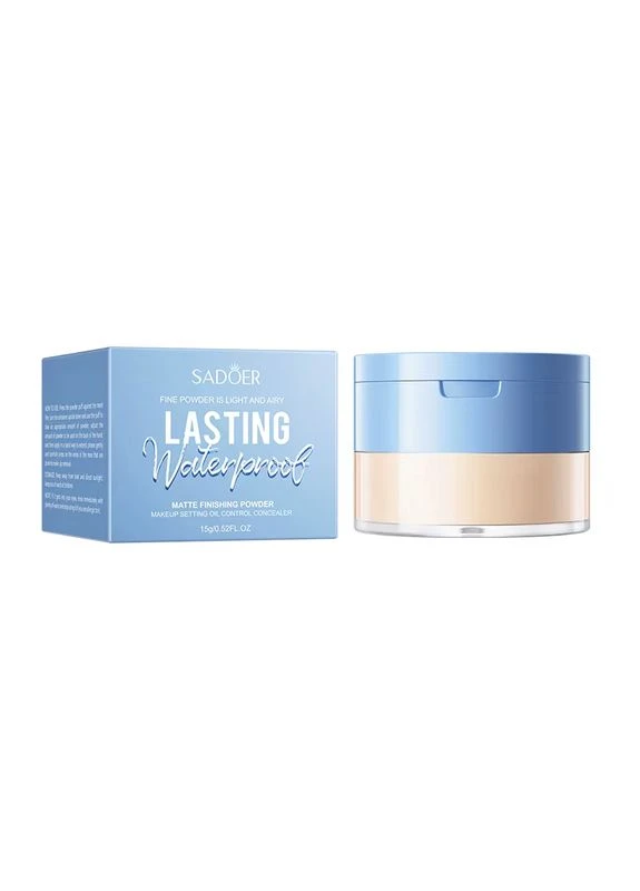 Розсипаста матова пудра Lasting Waterproof No01 Natural 15 г SADOER (395961933)