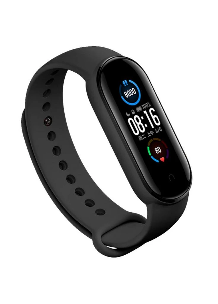 Ремешок для фитнес браслета Silicone для Xiaomi Mi Smart Band 5 Black (705062) BeCover (382085515)