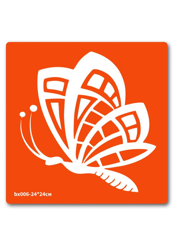 Трафарет для біо-тату Метелики bx006-24*24см, розмір 24 х 24см Fresh Tattoo (367972724)