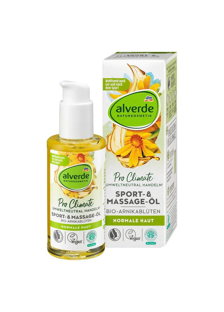 Олія для тіла Naturkosmetik Pro Climate Sport & Massage з квітами арніки 100 мл Alverde (368293422)