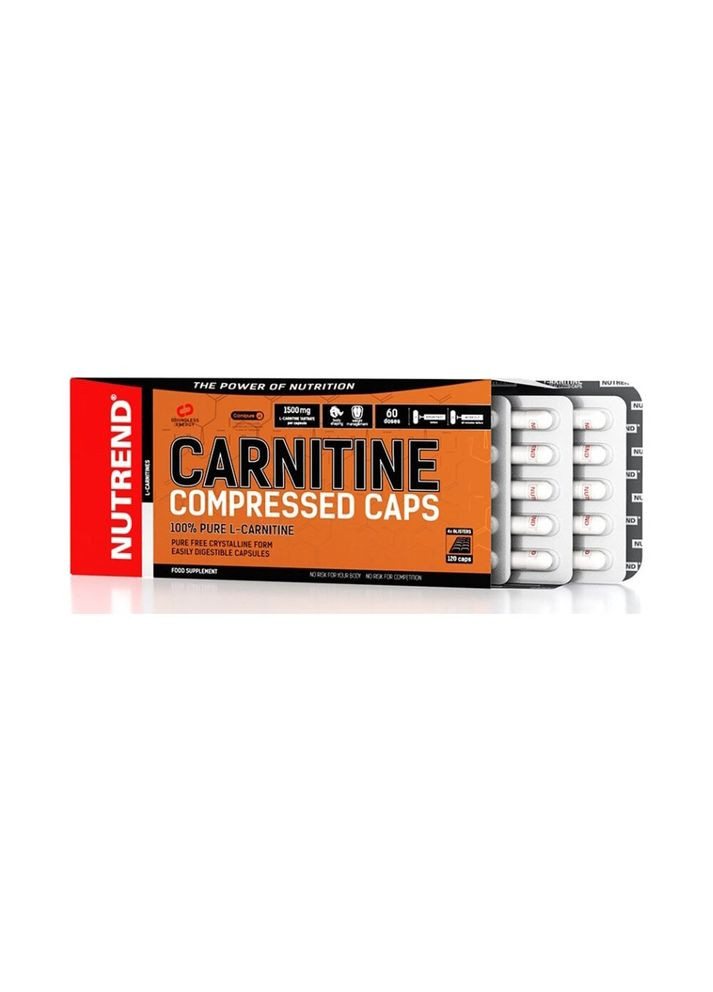 Карнитин тартрат Carnitine Compressed Caps, 120 капсул для поддержки производительности и диеты Nutrend (322293355)