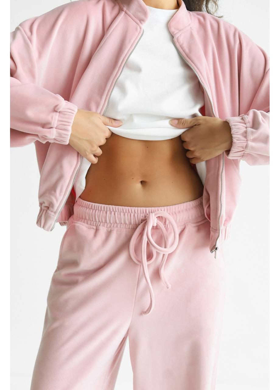 Спортивний велюровий костюм Модель 364 • регульовані штани • металеві блискавки • ЗАМІРИ В ОПИСІ DK/DL Мода без кордонів (370549313)