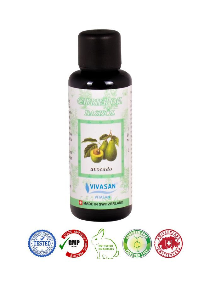 Натуральна швейцарська базова олія Авокадо Original 50мл концентрат 100% GMP Sertified Vivasan (275928355)