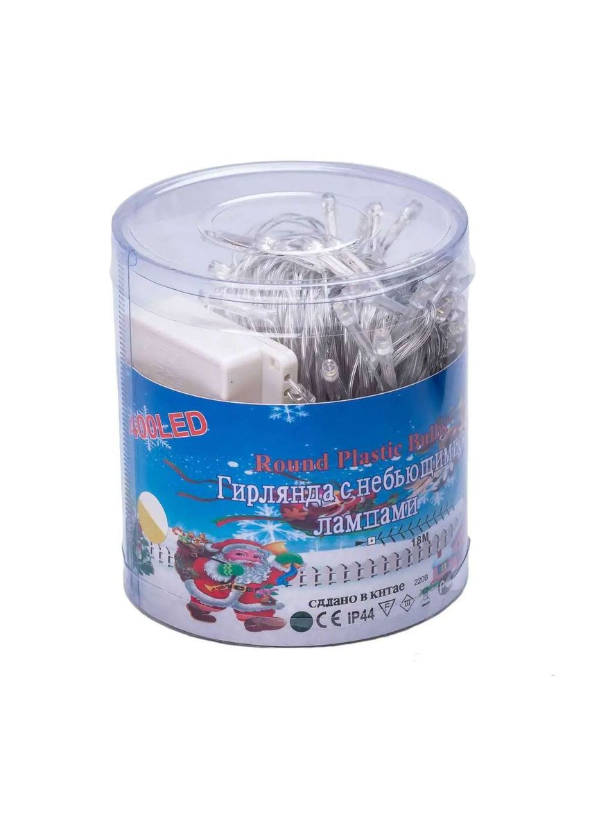 Гирлянда Нить 190 LED длина 18 метров прозрачная, мультиколор GarlandoPro (328603593)