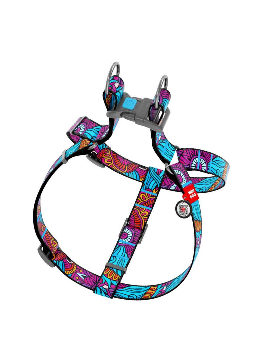 Шлея для собак анатомічна Nylon Літо пластиковий фастекс Ш 15 мм Дл 40-55 см WAUDOG (292175175)