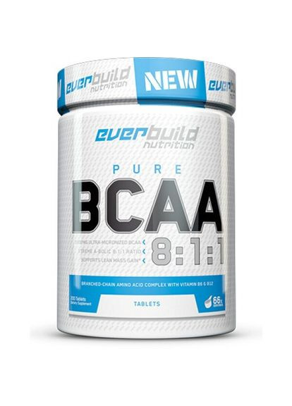 Незамінні амінокислоти BCAA 8:1:1 1000 mg, 200 таблеток EverBuild Nutrition (361348571)