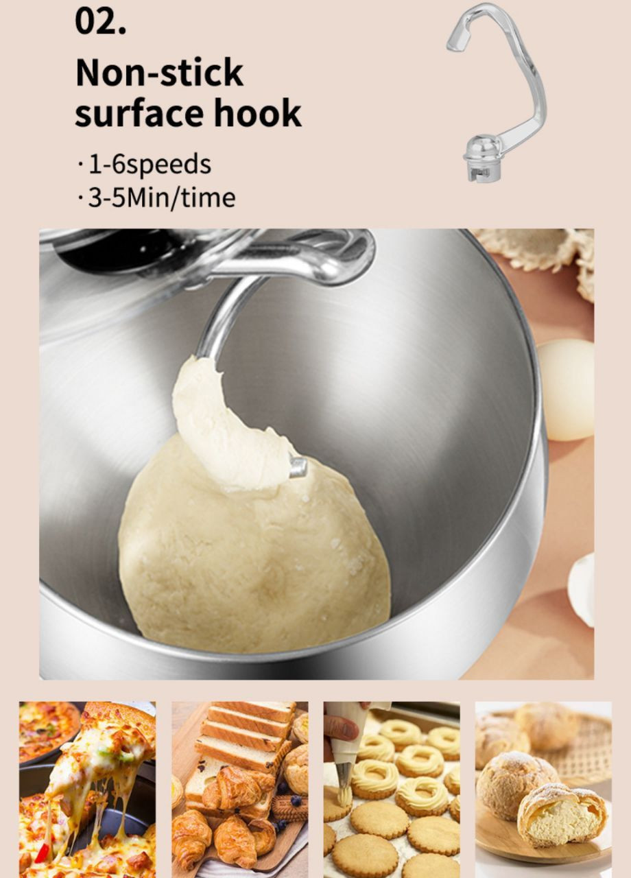 Планетарный миксер 2000 Вт Sokany SK-05001 (302679776)