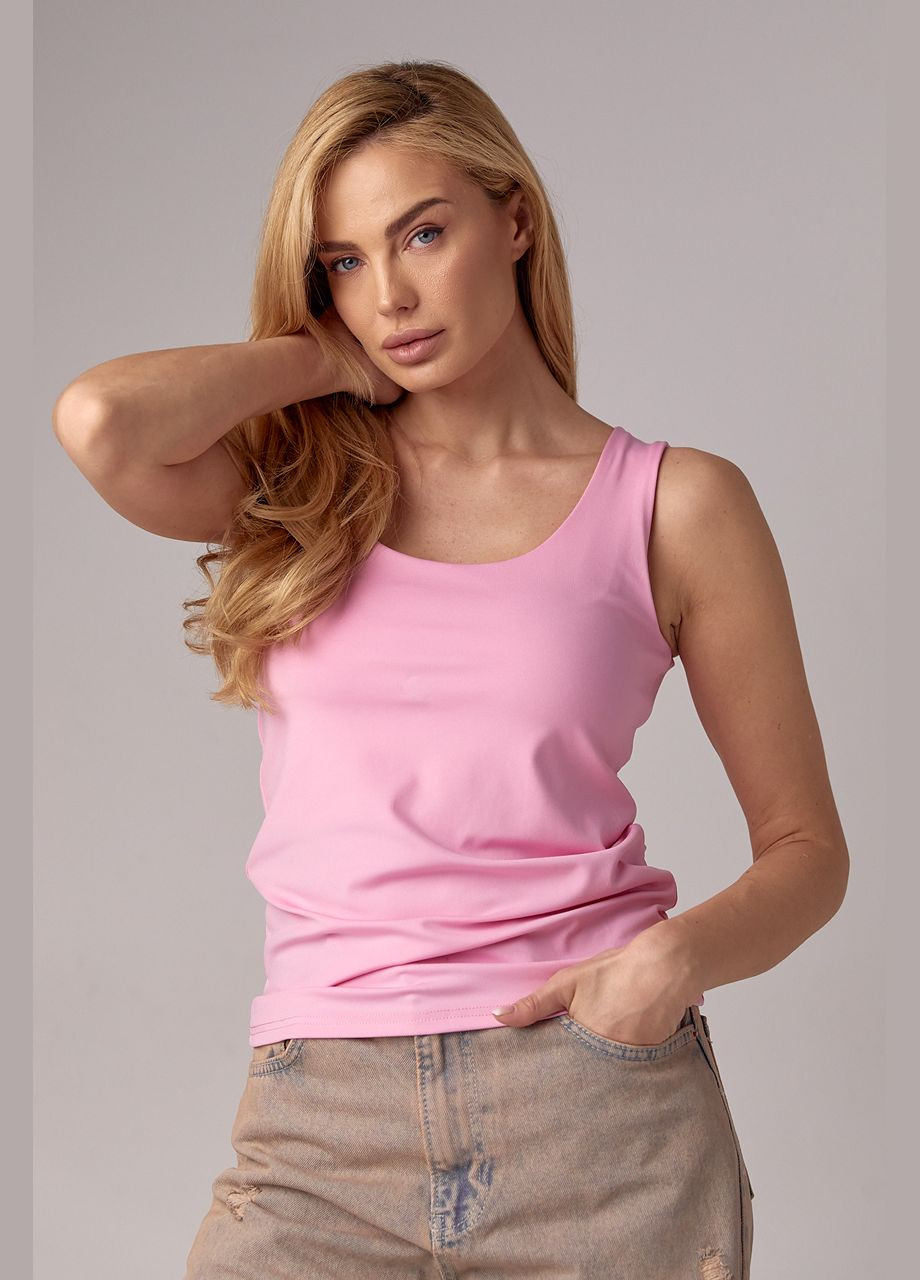 Эластичная женская майка - розовый Lurex — 293292938