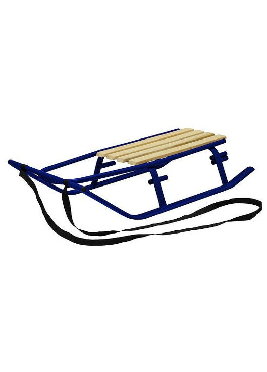 Санки зимові Буран синій металеві санки для дітей та дорослих зі знімною спинкою для катання ProDobro (367264433)