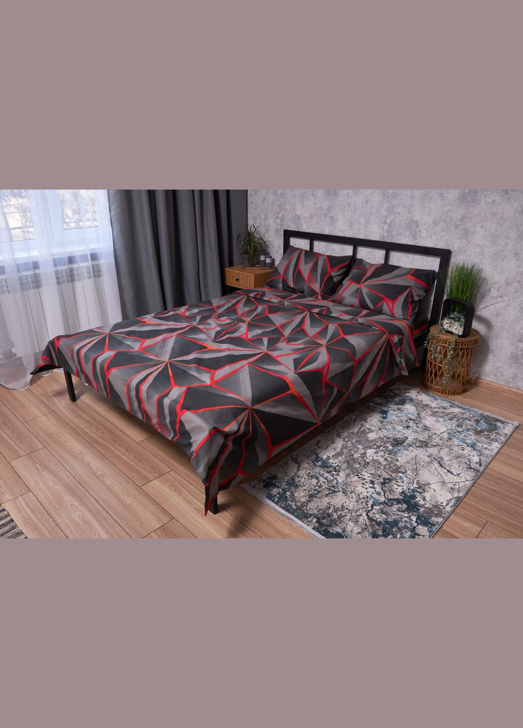 Комплект постельного белья Бязь Gold Люкс «» семейный 160х220х2 наволочки 2х70х70 (MS-820002260) Moon&Star Geometry (286762592)