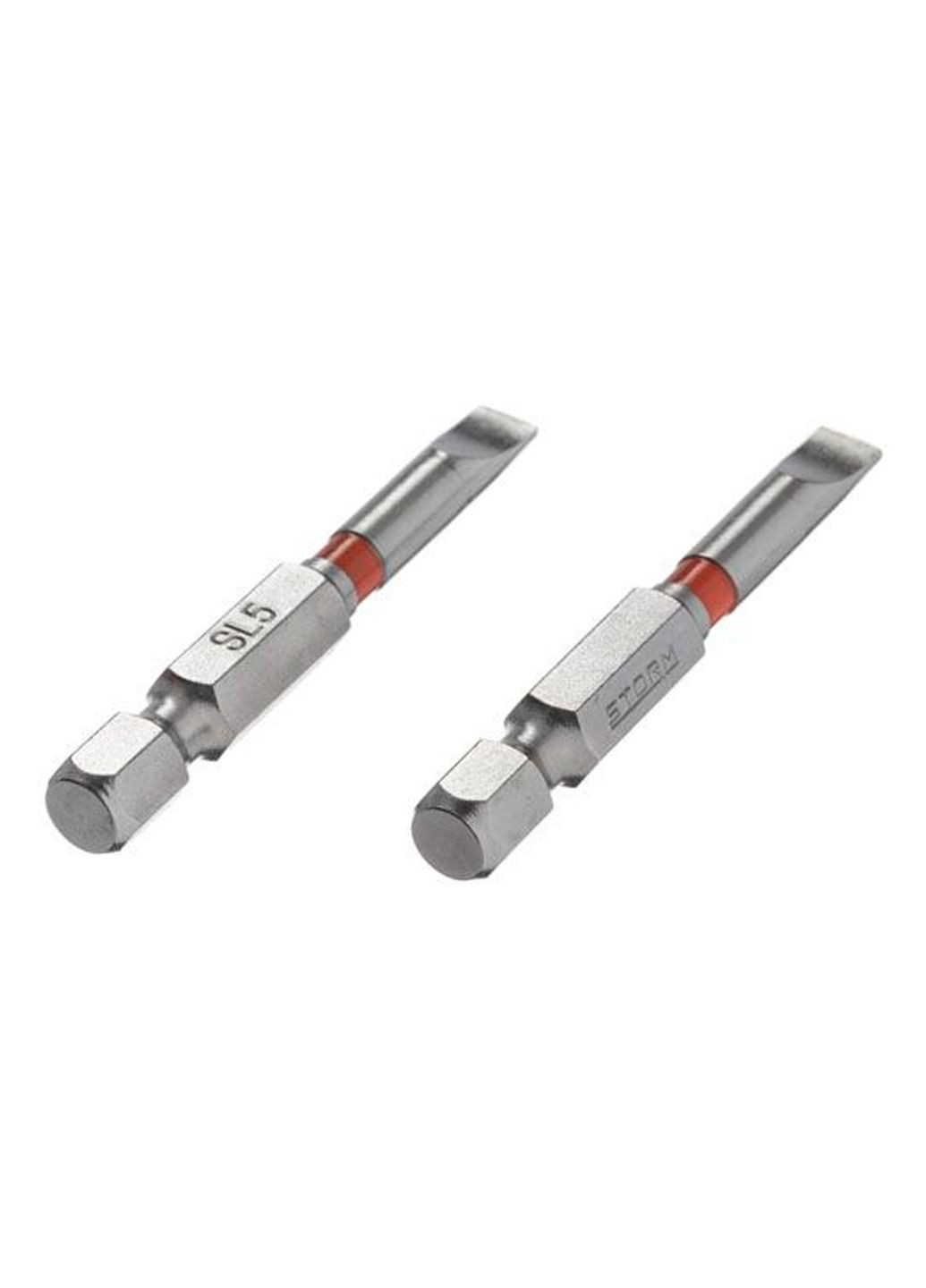Біта викруткова SL5 50 мм зі сталі S2 для дриля та шурупокрута теракотова (2 шт.) Intertool (332207463)