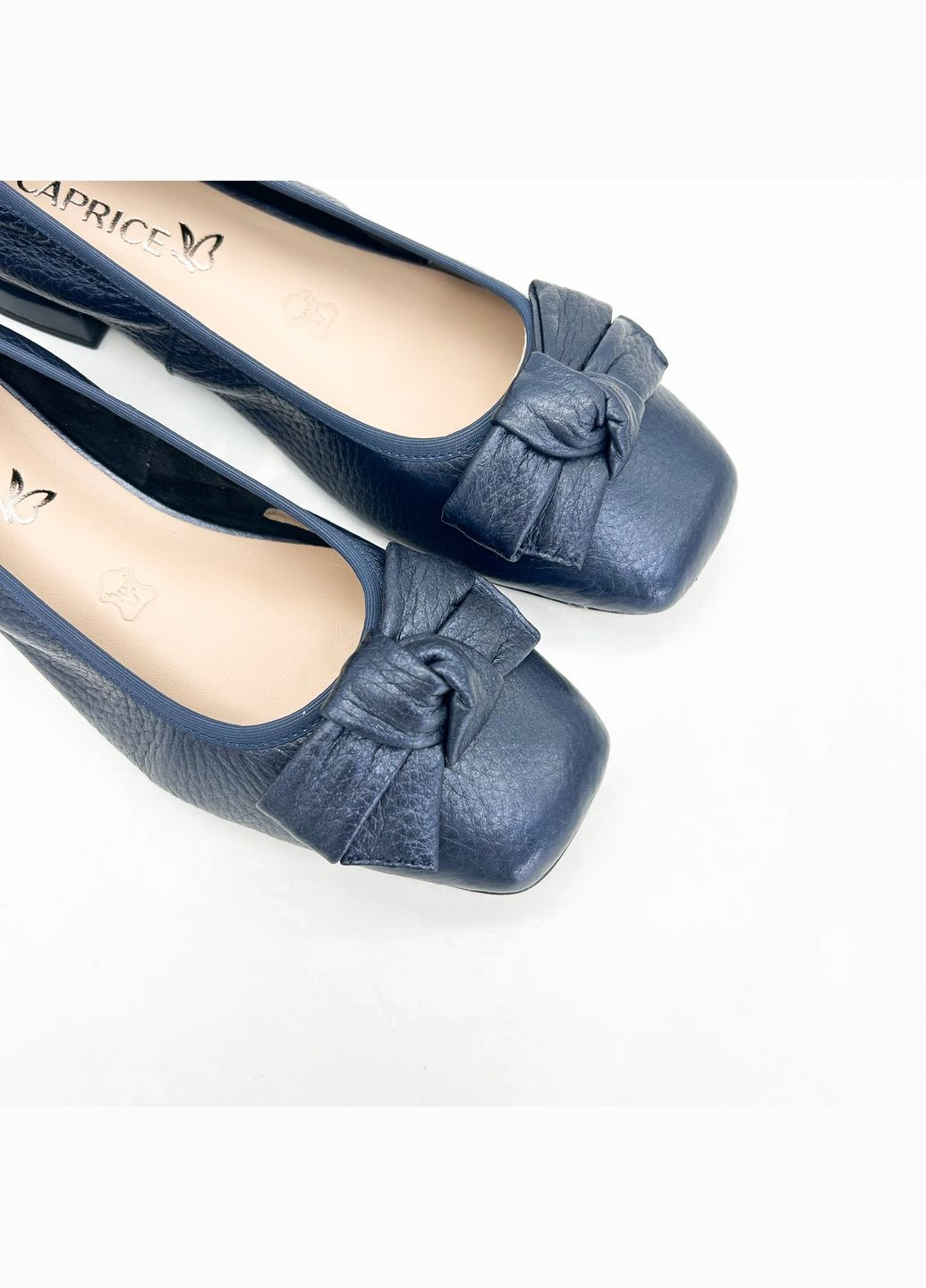 Жіночі балетки (р) шкіра 0-1-1-9-22105-42-883 Caprice | сині (328836290)