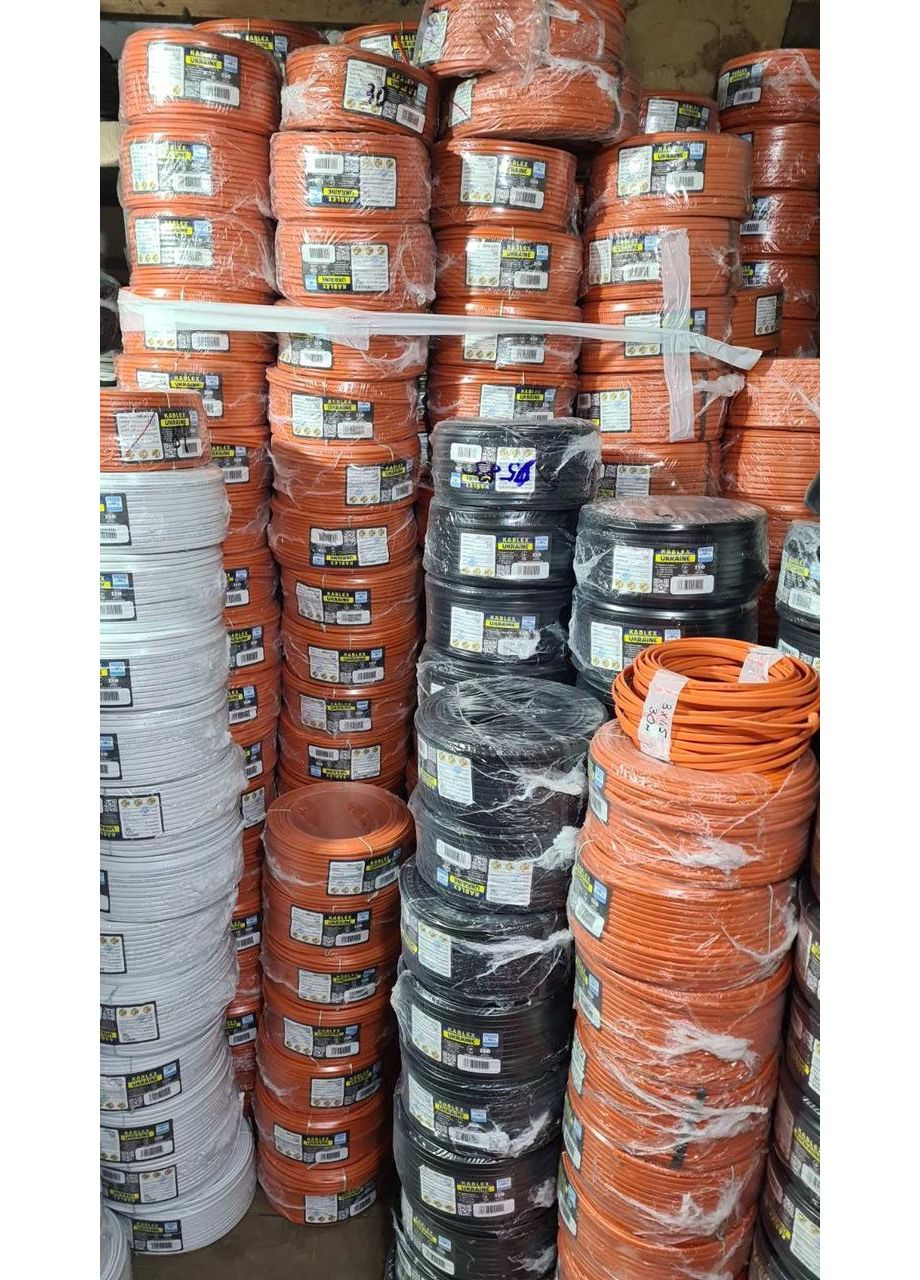 Провід мідний, кабель круглий ПВС 2х1 Одеса ГОСТ чорний (кратно 5м) Каблекс Україна (365841650)