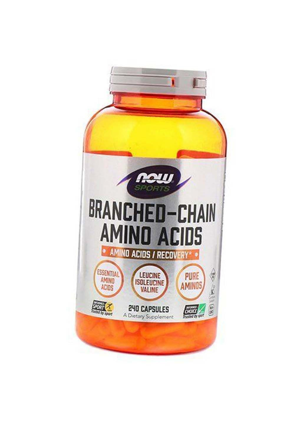 Амінокислоти BCAA для відновлення Sports Branched Chain Amino 240 капс Now (285794440)