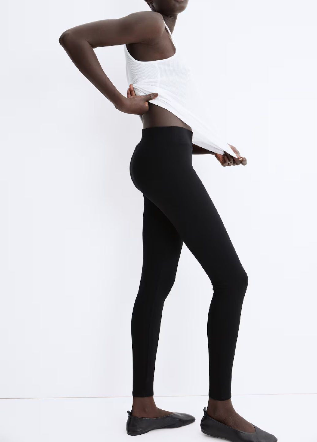 Черные демисезонные леггинсы H&M