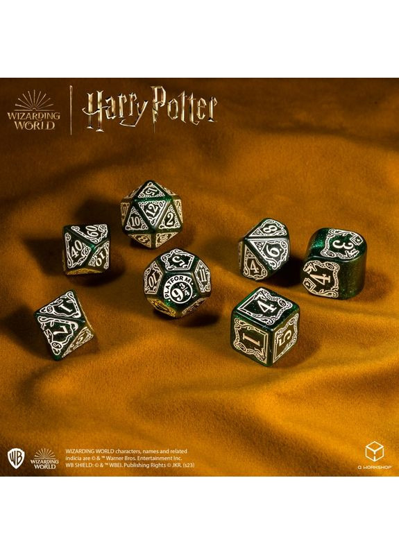 Настольная игра Набор кубиков Harry Potter. Slytherin Modern Dice Set - Green (7) Q-Workshop (371882887)