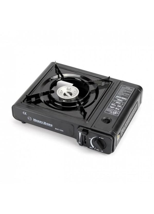 Портативна туристична газова плита з п'єзопідпалом BDZ-155-A/1021 з пластиковим кейсом + адаптер під балон Happy Home (323483293)