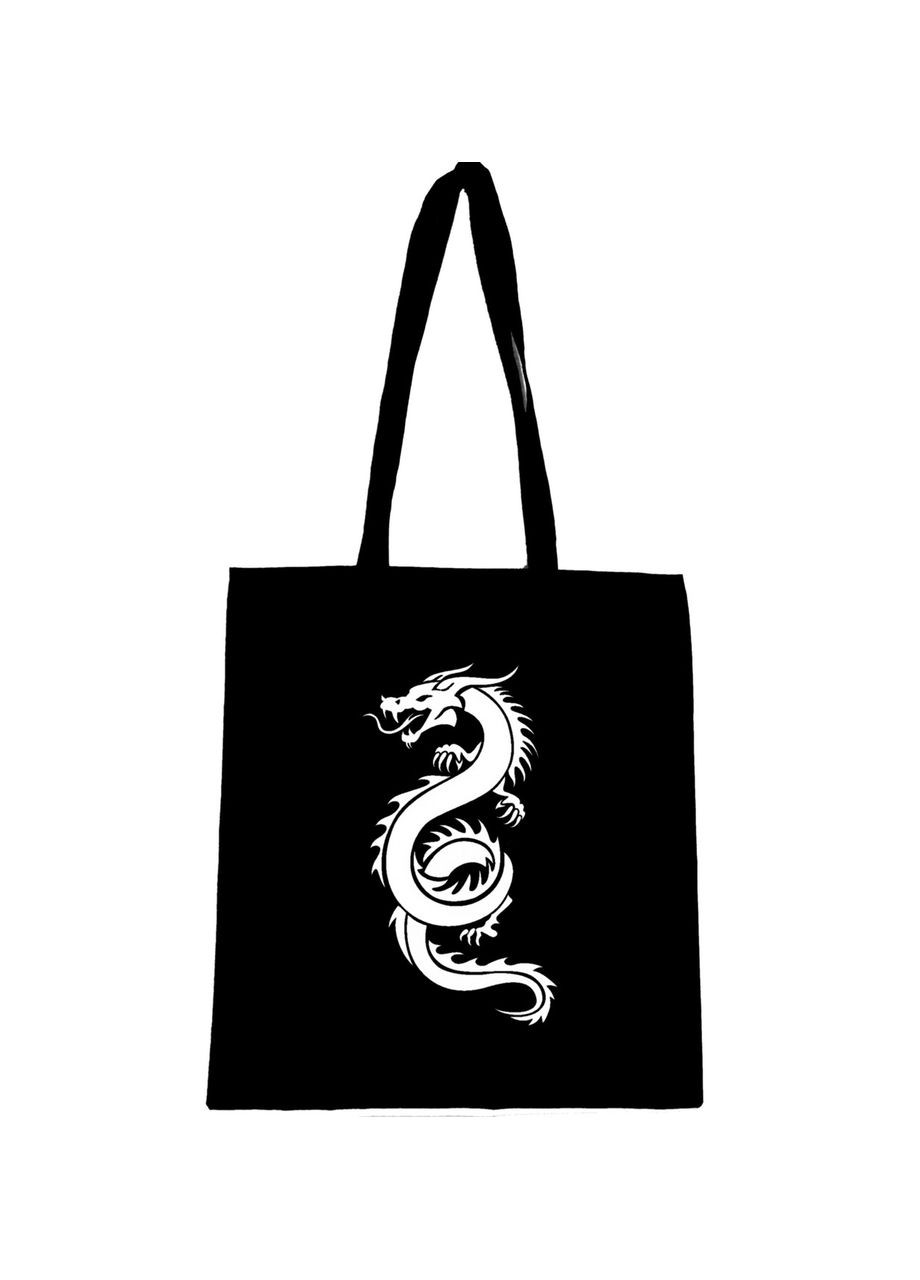 Еко сумка шопер торба з принтом " Білий Дракон " Handmade (292713898)