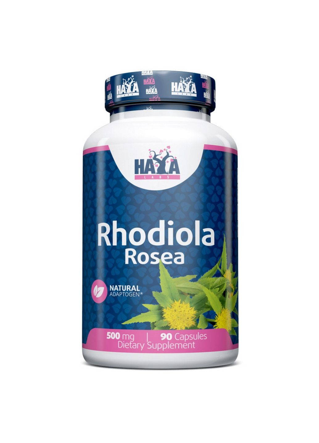 Натуральна добавка Rhodiola Rosea Extract 500 mg, 90 капсул Haya Labs (295898395)