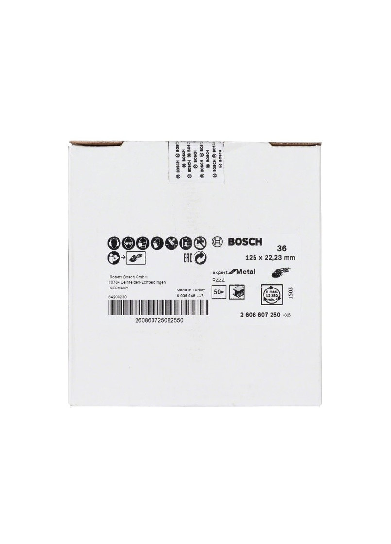Шлифлист 2608607250 (125 мм, P36, 22.23 мм) фибровая шлифбумага шлифовальный диск (22189) Bosch (266816236)