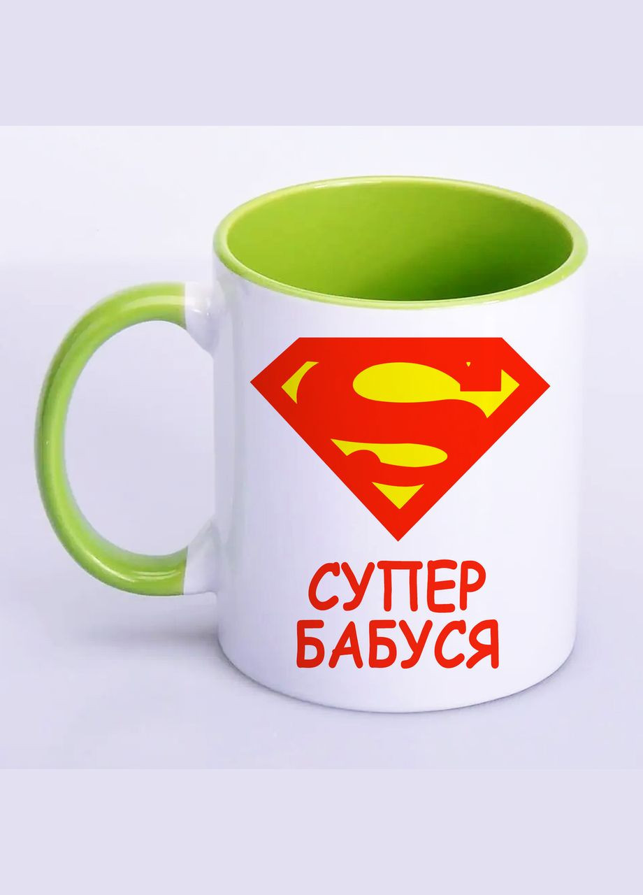 Чашка з друком "Супер бабуся" 330 мл ( ) (24841) No Brand (328265597)