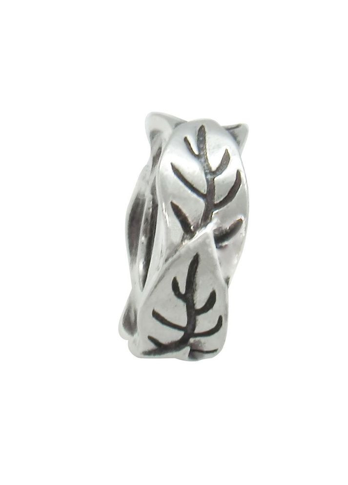 Серебряный шарм "Листочки" No Brand (350667307)