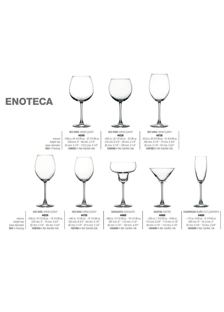 Набор бокалов для вина Enoteca 44728 (440 мл, 2 шт) Pasabahce (387202911)
