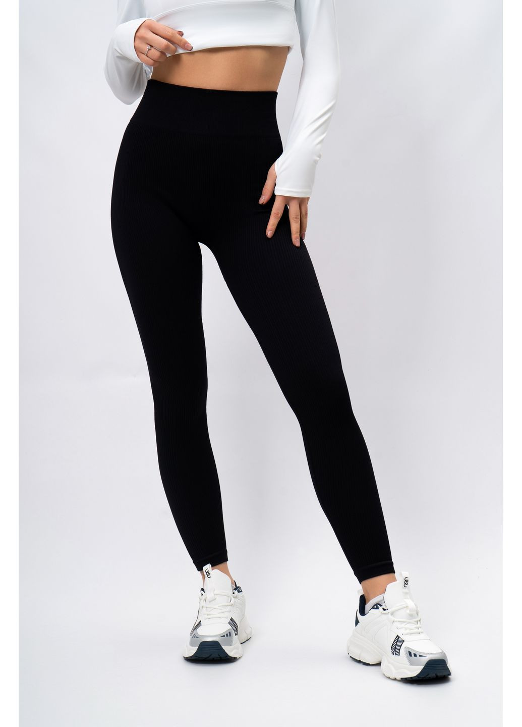 Черные леггинсы женские спортивные черные 346927 Where Uwear