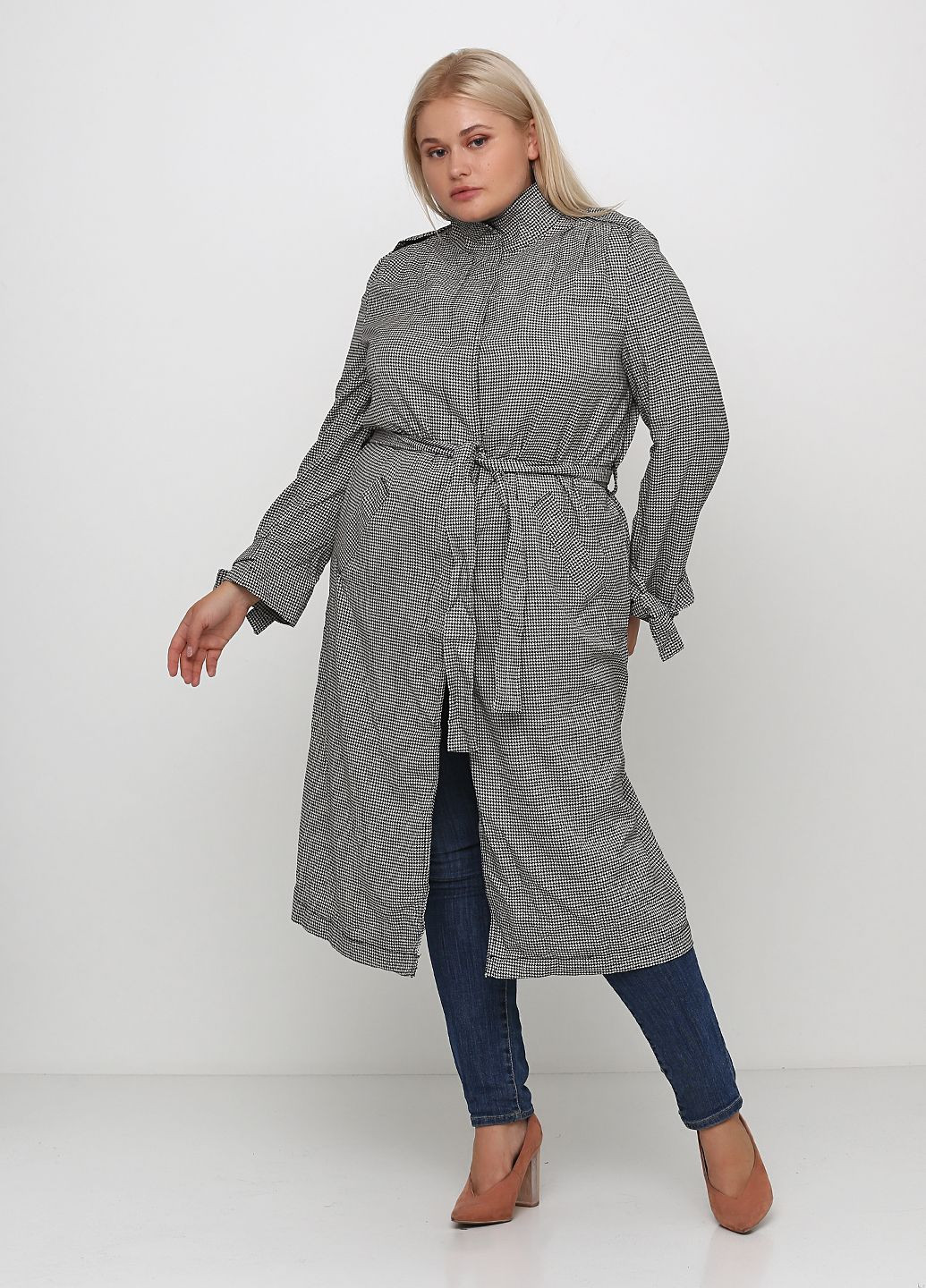 Черно-белое демисезонное Пальто H&M