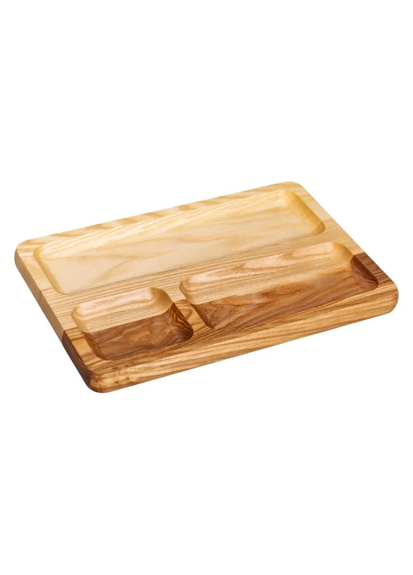 Дошка для подачі дерев'яна 30×20 см прямокутна на 3 секції T47W200 (A-033366) LUGI (354825490)