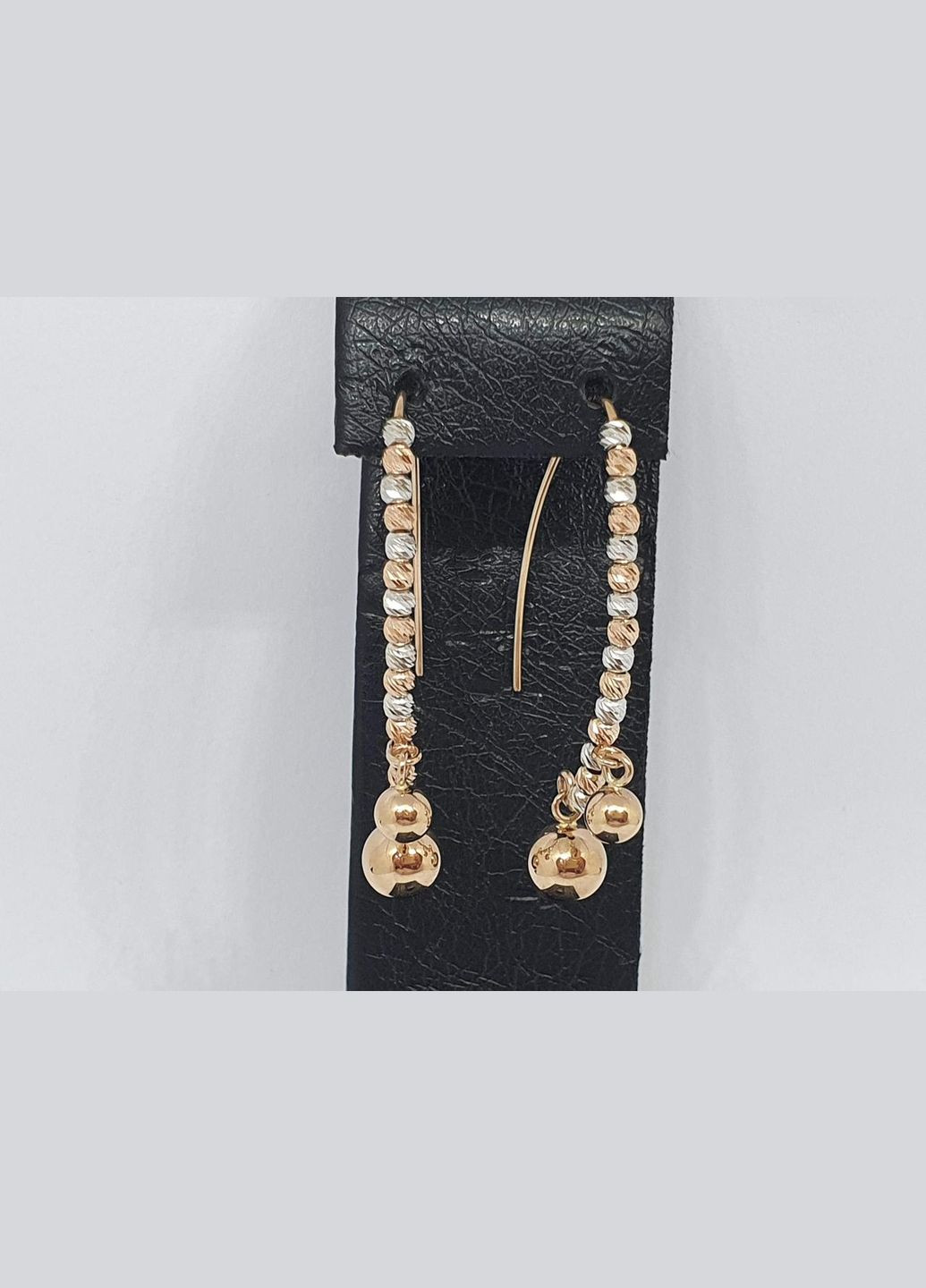 Золотые серьги-петли с алмазной гранью. 210412 FAVORITUM (304029053)