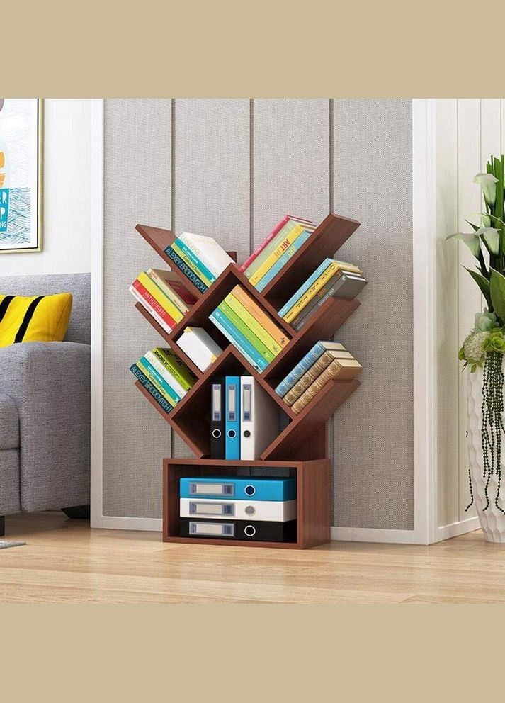 Книжковий стелаж з дерева Рембрант 2 мокко (КПС-200310) No Brand (328080702)