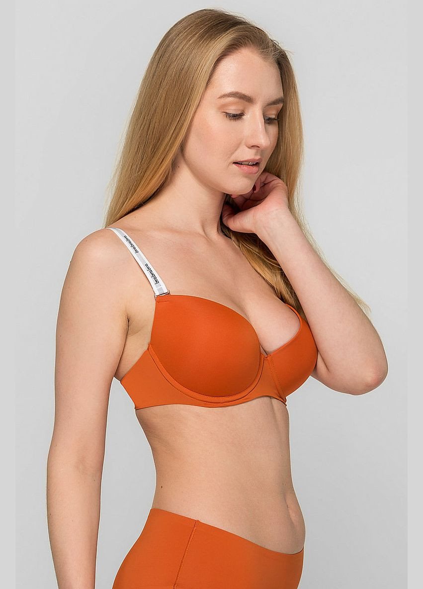 Помаранчевий безшовний безшовний бюстгальтер пуш-ап Brabrabra з кісточками