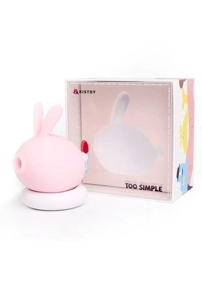 Вакуумный клиторальный стимулятор с вибрацией KisToy Too Simple Pink No Brand (303893079)