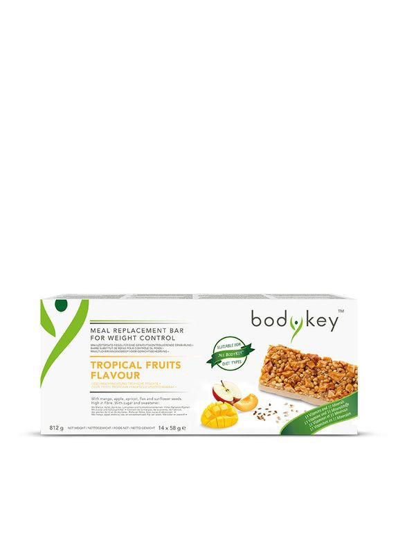 Bodykey от Nutrilite™ Батончик для замены приемов пищи со вкусом тропических фруктов (14 шт) Амвей Amway (333300781)
