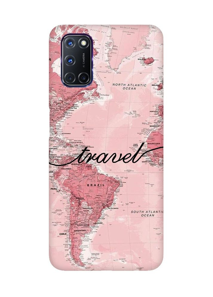 Чохол з червоними боками на Oppo A52/ A72/ A92:: Карта (принт 319) Creative (360707096)