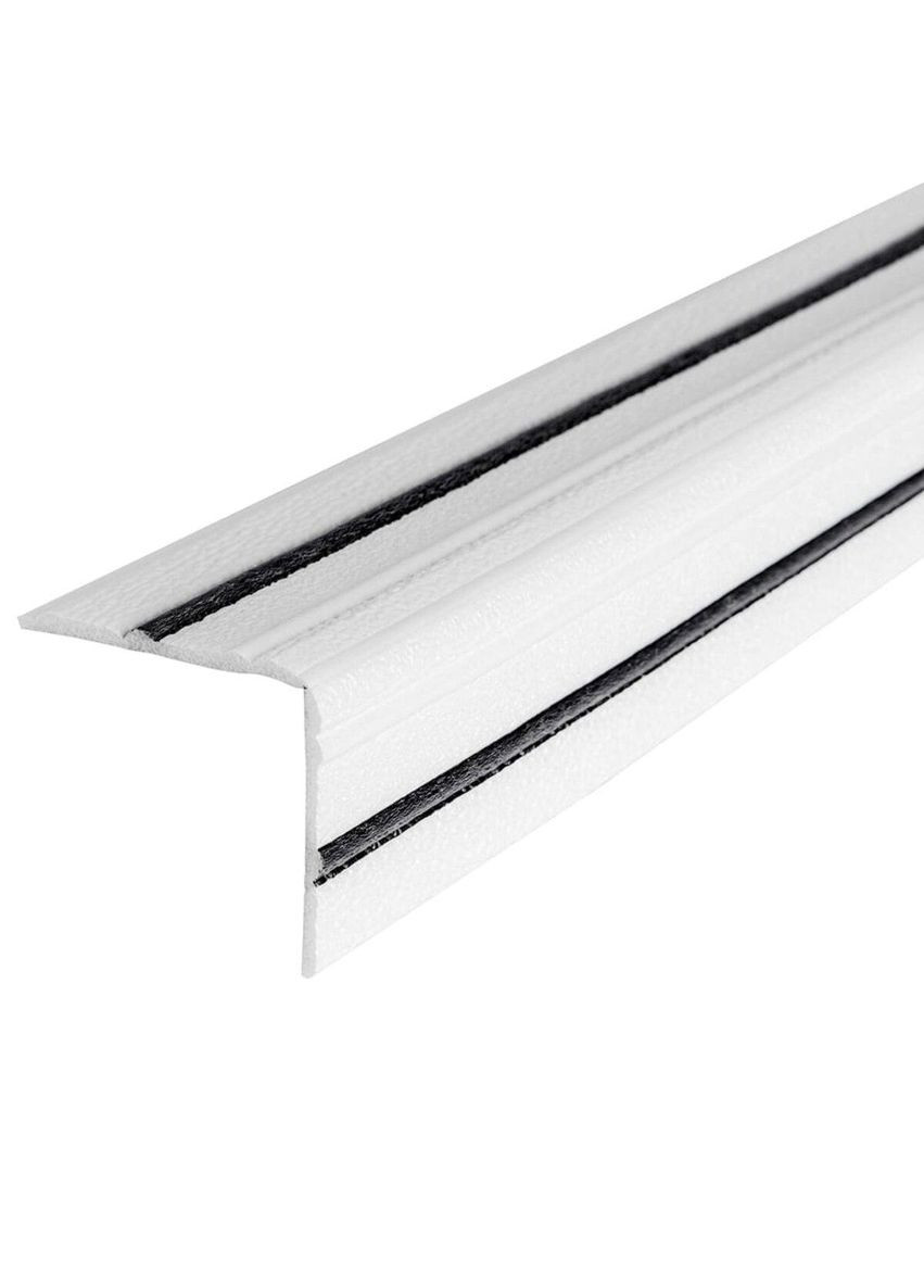 Плинтус РР самоклеящийся 2300х140х4мм Белый с черной полоской (D) SW-00001810 Sticker Wall (357207347)