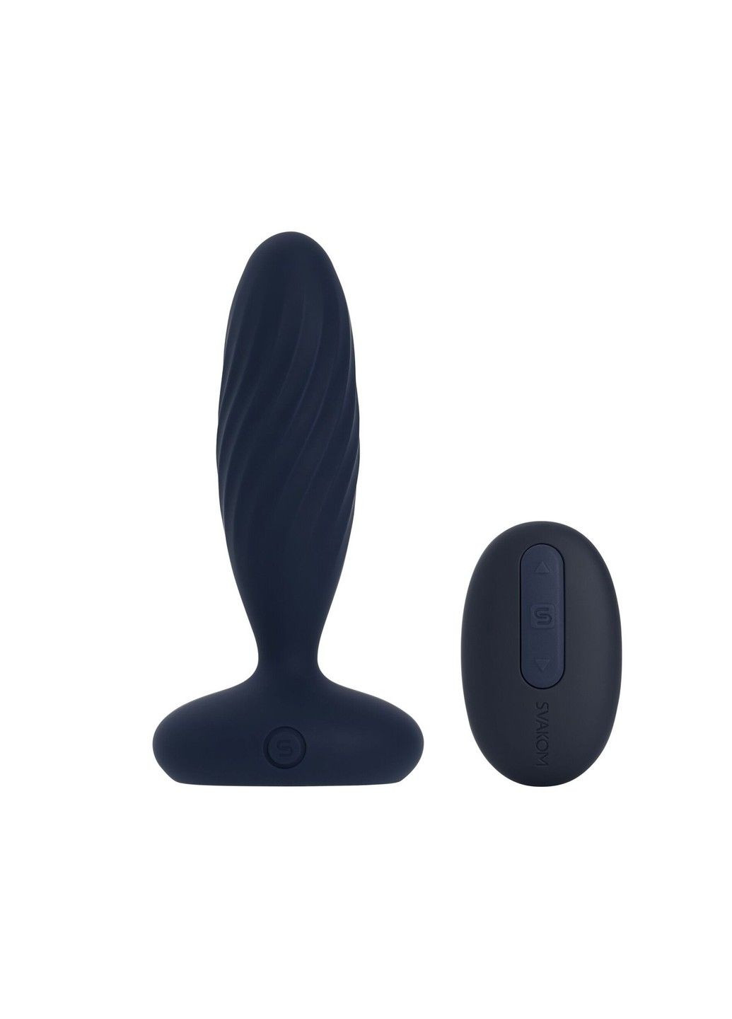 Анальная смарт-вибропробка с пульсацией Jordan Navy Blue, пульт ДУ Svakom (339866075)