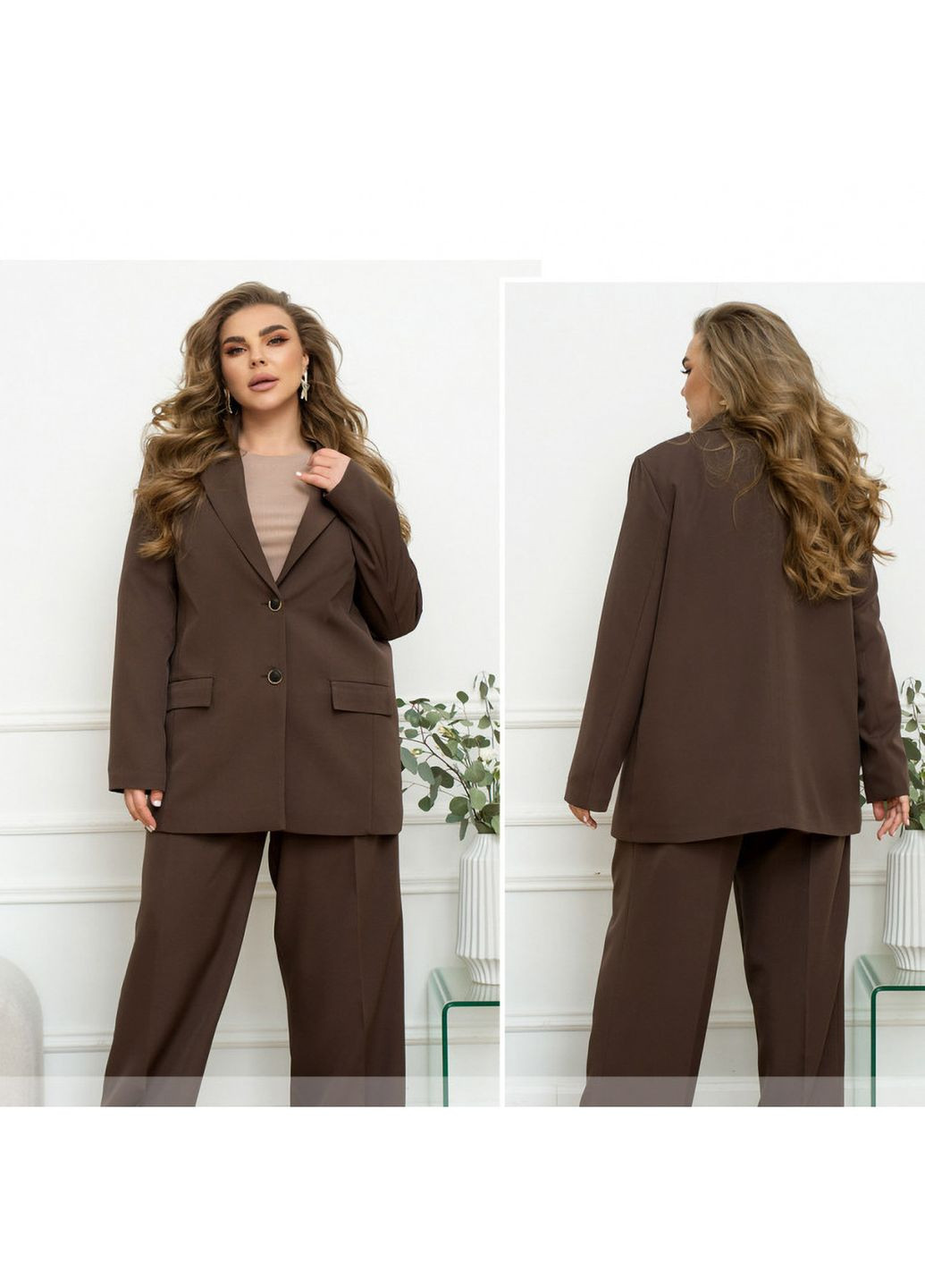 Коричневый женский пиджак Liton - всесезон