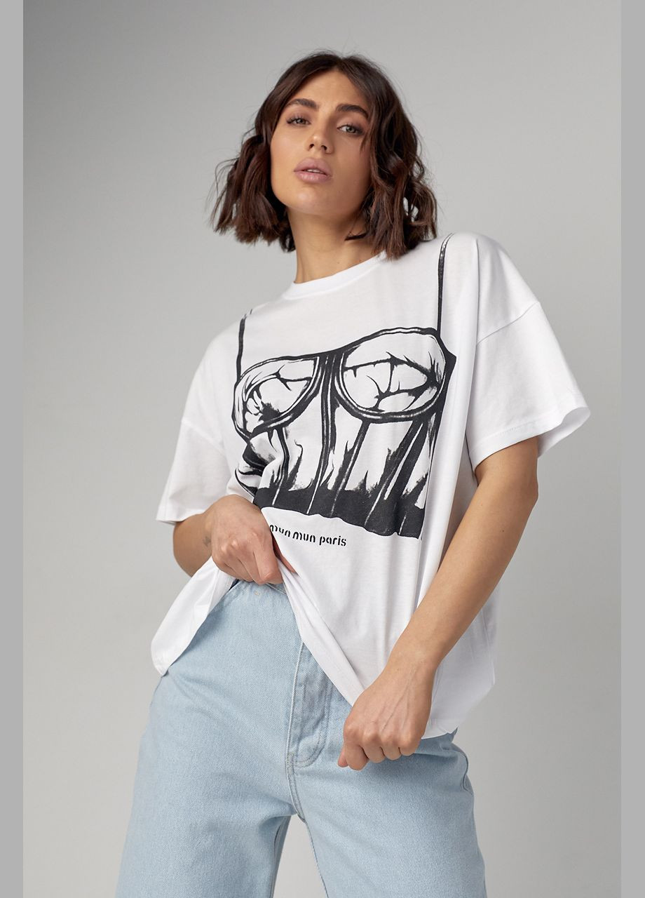 Женская футболка с принтом в виде корсета Lurex - (291762033)