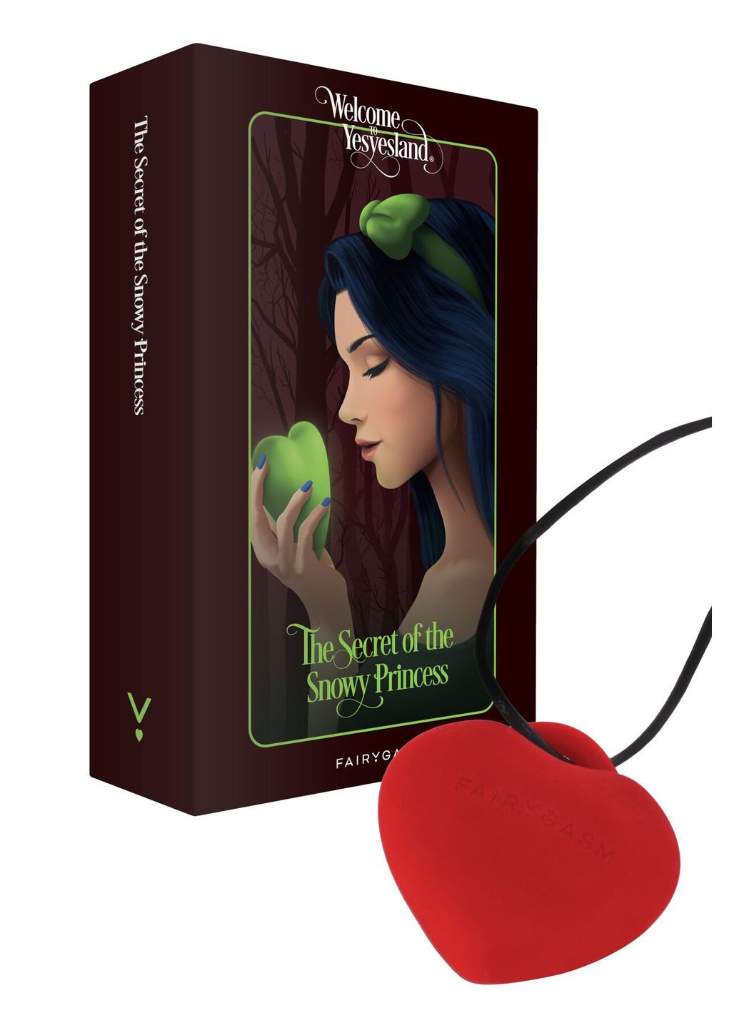 Минивибратор «Сердечко» PleasureStone red, 9 режимов, на шнурке - CherryLove FairyGasm (332209417)