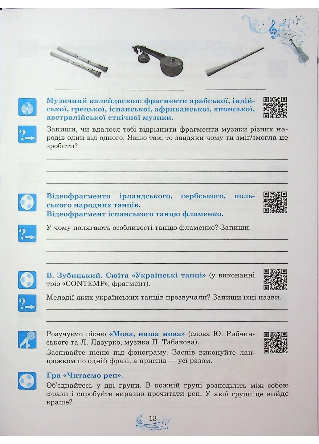Музичне мистецтво. 7 клас. Робочий зошит Видавництво "Навчальна Книга-Богдан" (370107241)