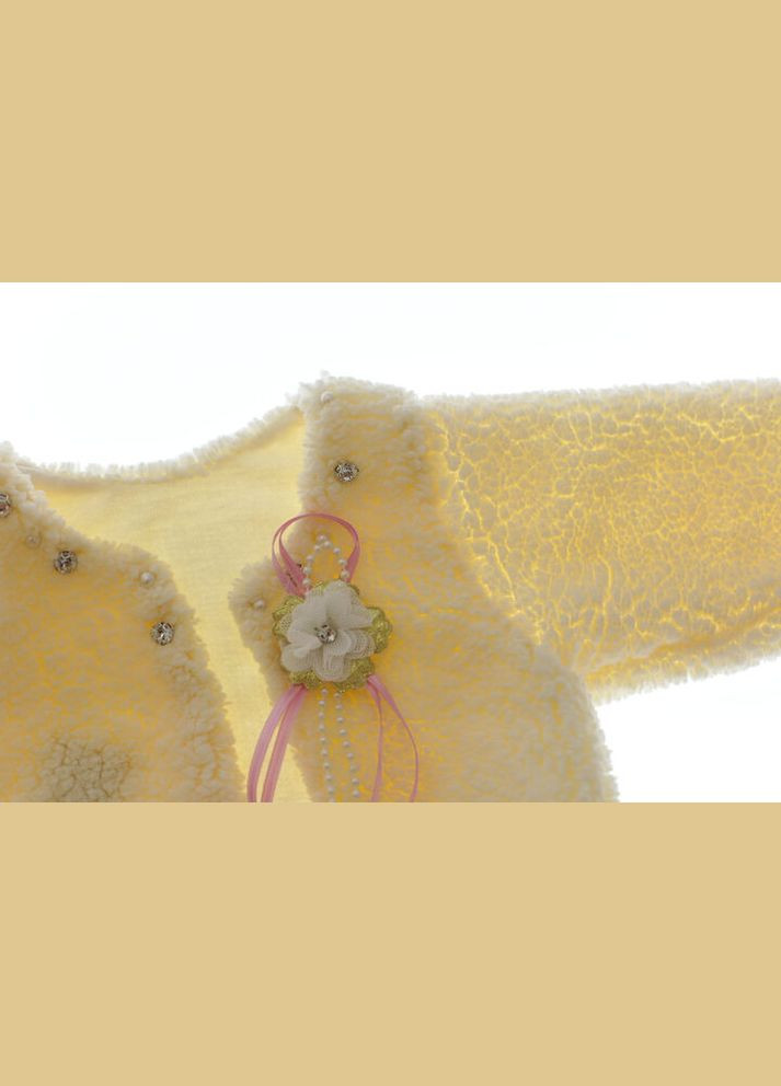 Бежевое платье с коротким рукавом гипюровое бежевое 92 см (35551) BABYKROHA (323469718)