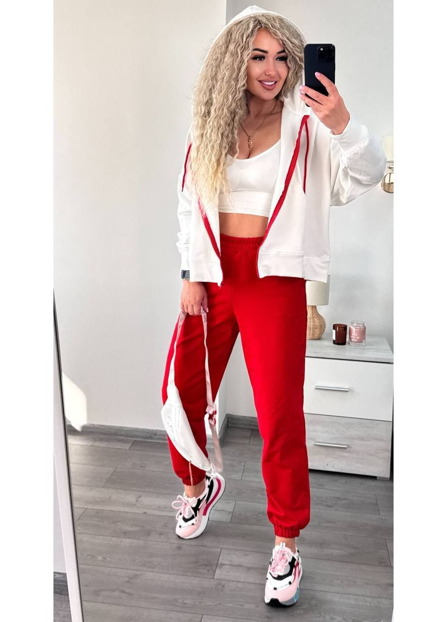 Костюм Вишенка двунитка Турция, соп худые свободного кроя и брюки джогеры Україна (357075960)
