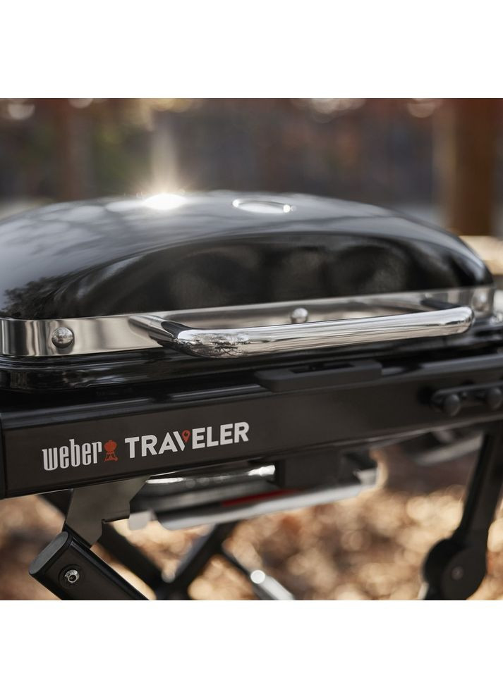 Гриль газовий Traveler Compact Portable чорний 1500527 Weber (357207310)