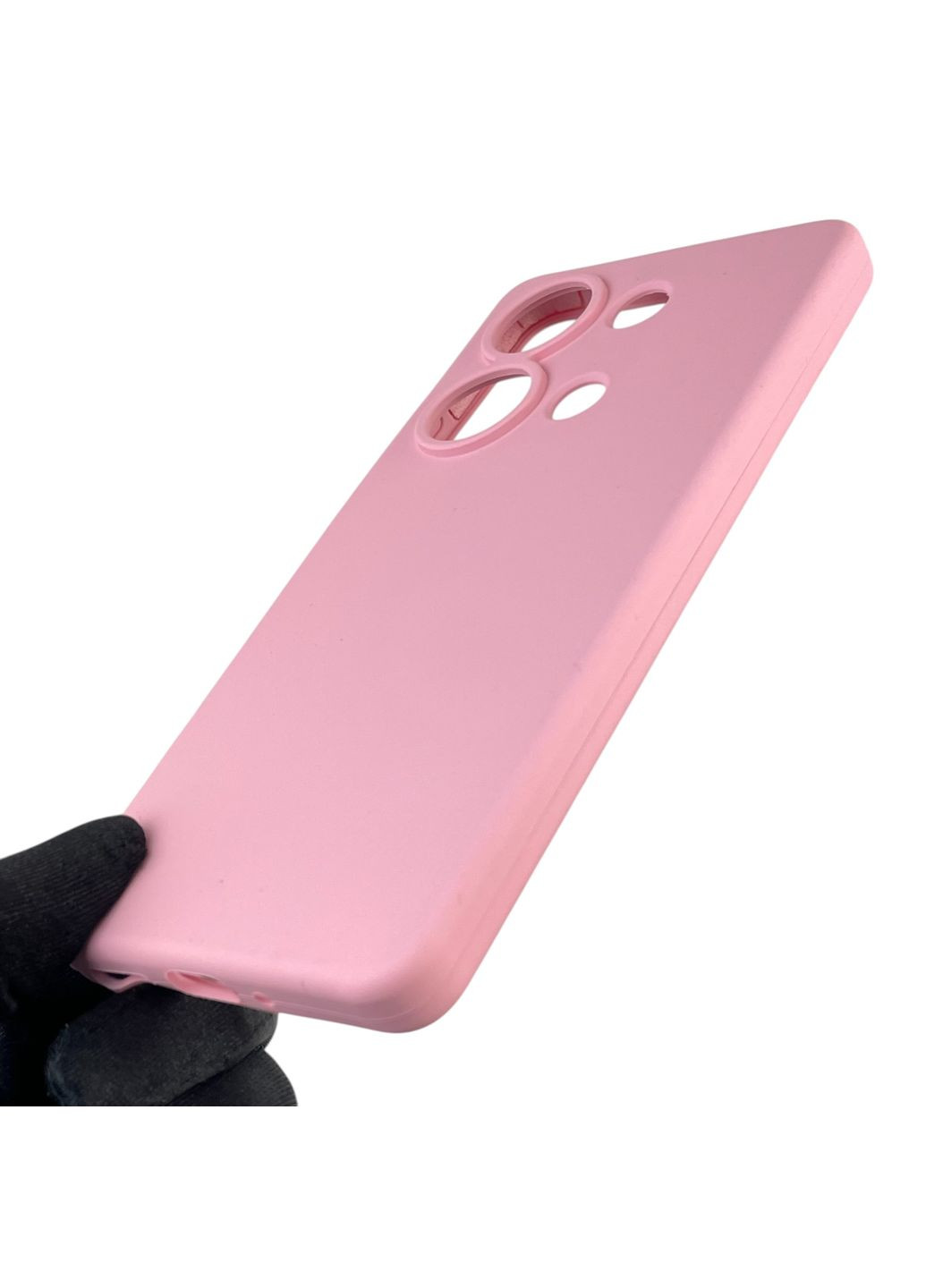 Чохол для Redmi Note 13 Pro 4G силіконовий з мікрофіброю нековзний на сяомі редмі нот 13 про 4г рожевий Xiaomi (366389796)