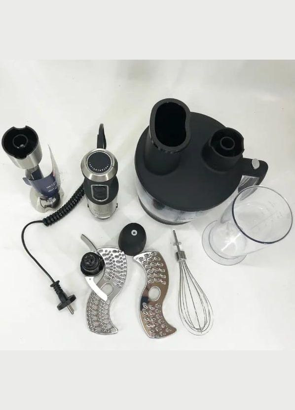 Кухонний багатофункціональний блендер MG-642 4 в 1 з дисками для шаткування чорний 1500 Вт Magio (298344182)