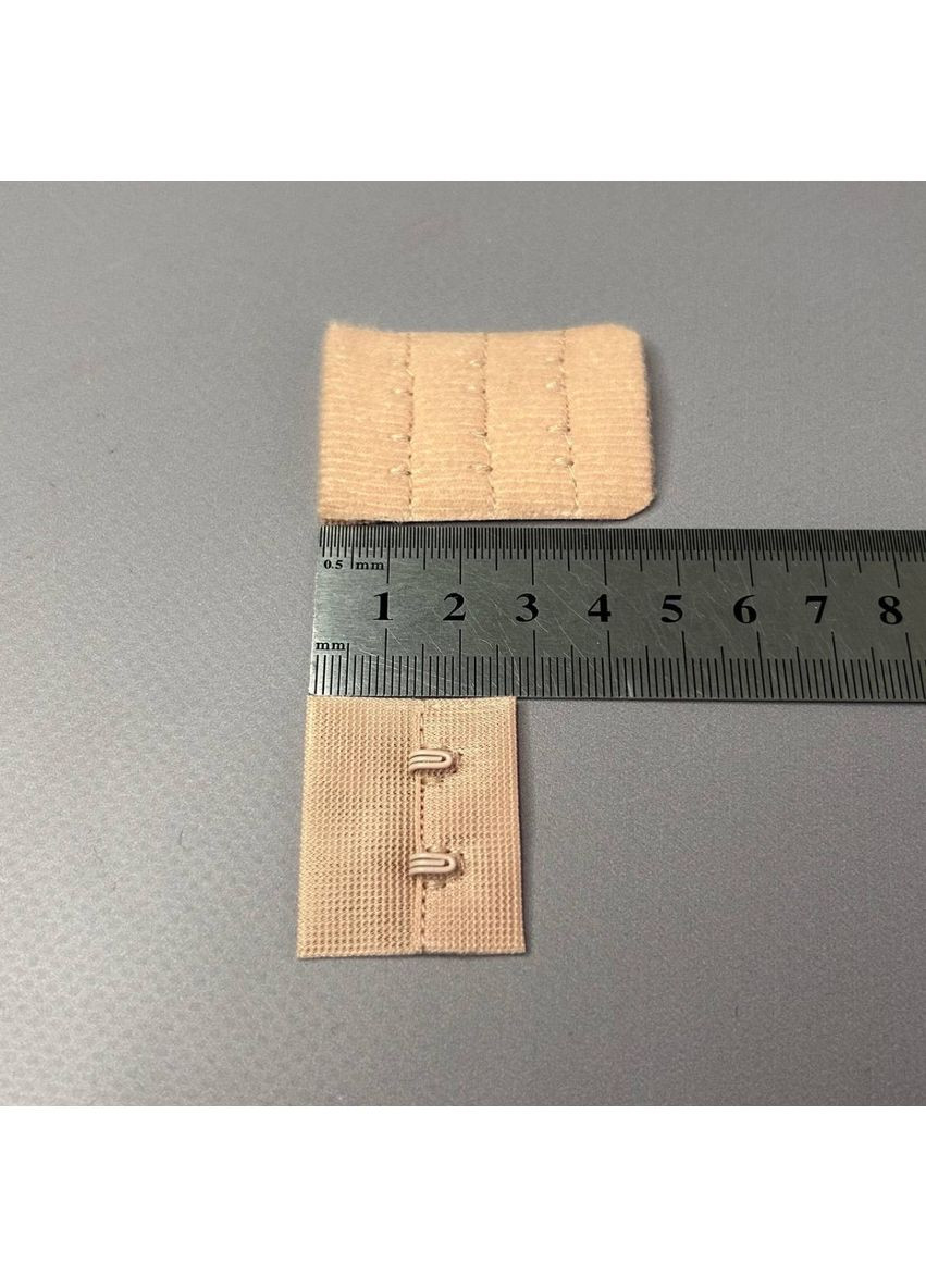 Застібка для бюстгальтера на 2 гачки, бежевий 3,5х5 см Plus-plus (352744164)