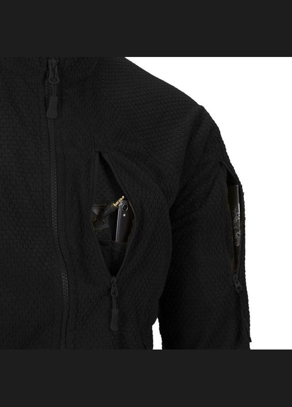 Куртка тактична Флісова на замку Чорна ALPHA TACTICAL JACKET - GRID FLEECE S BLACK (BL-ALT-FG-01-B03-S) Helikon-Tex (292132265)