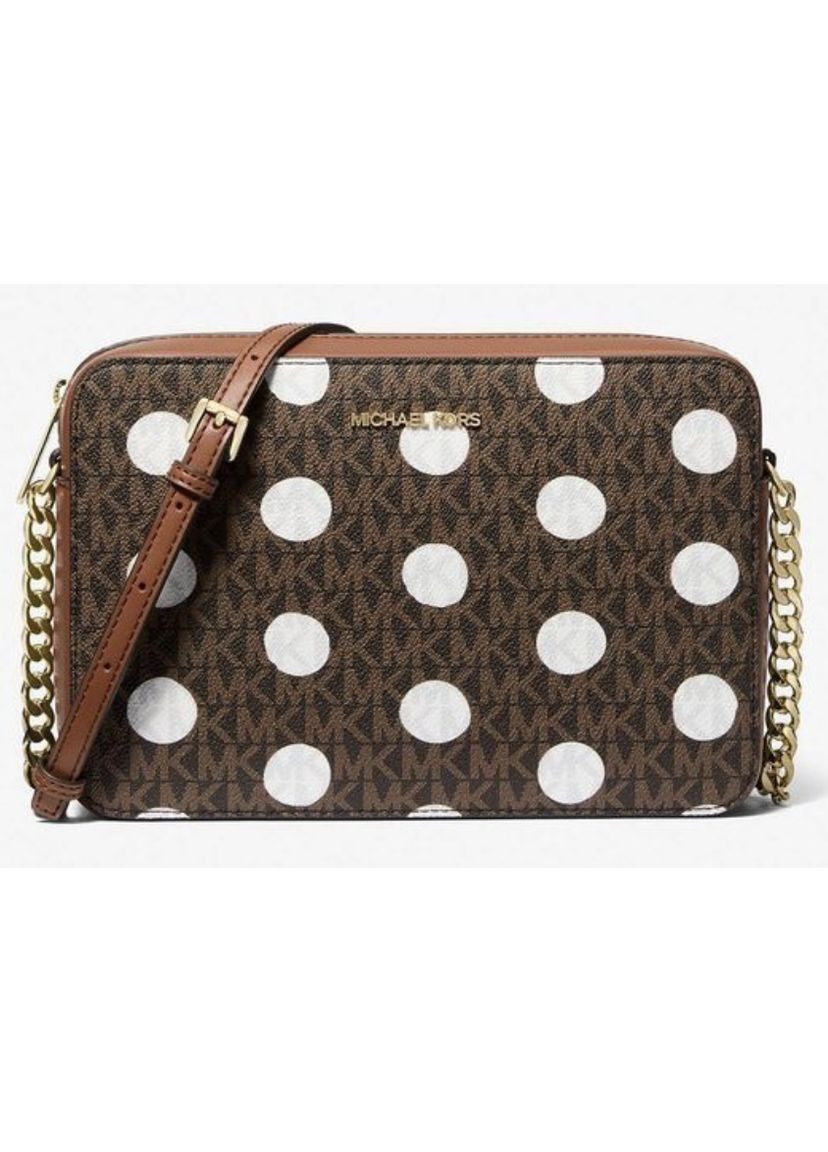 Сумка Jet Set Large Polka Dot Signature Logo Crossbody Bag Michael Kors (352010843)